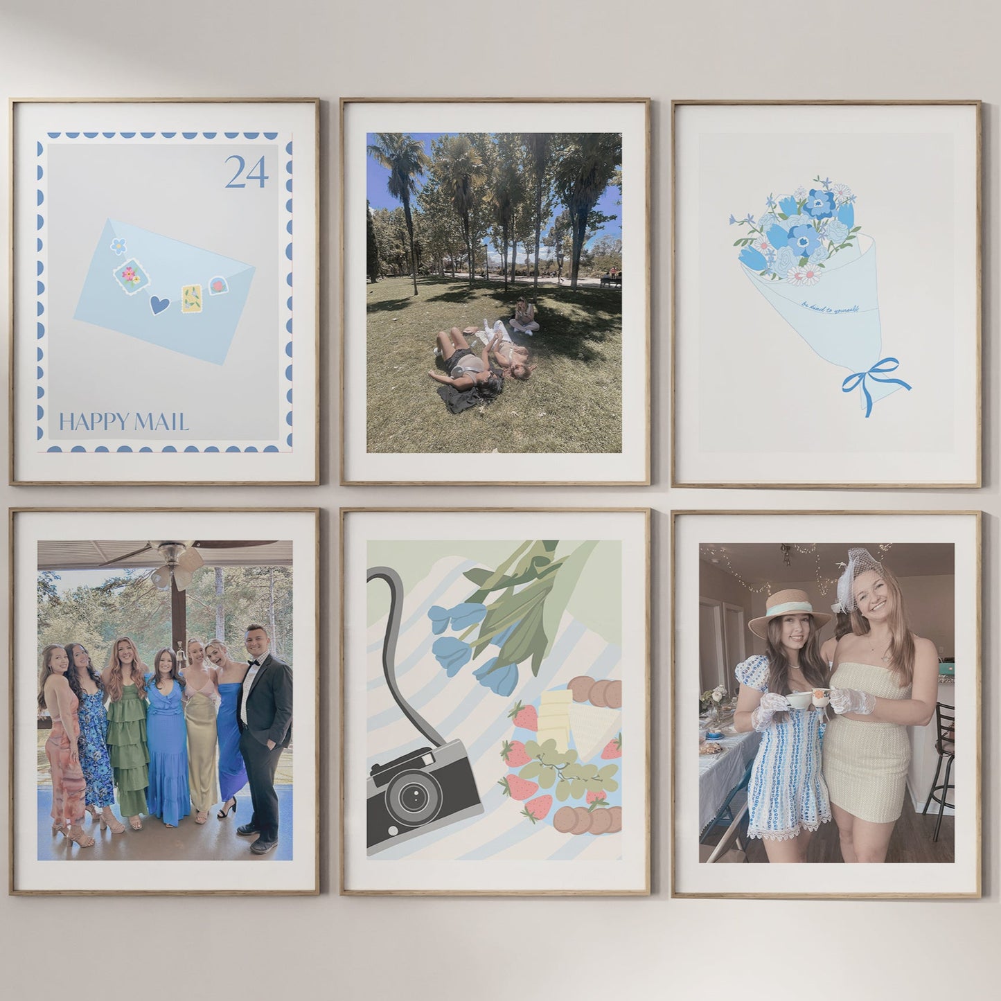 Garden of Bliss Set - 6 Prints - Serene Blues